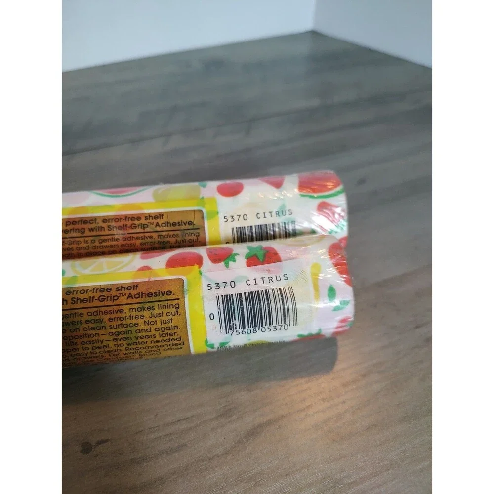 2 Rolls VTG Kitchen Rubbermaid Shelf Liner Floral 1980’s  Citrus New, Old Stock